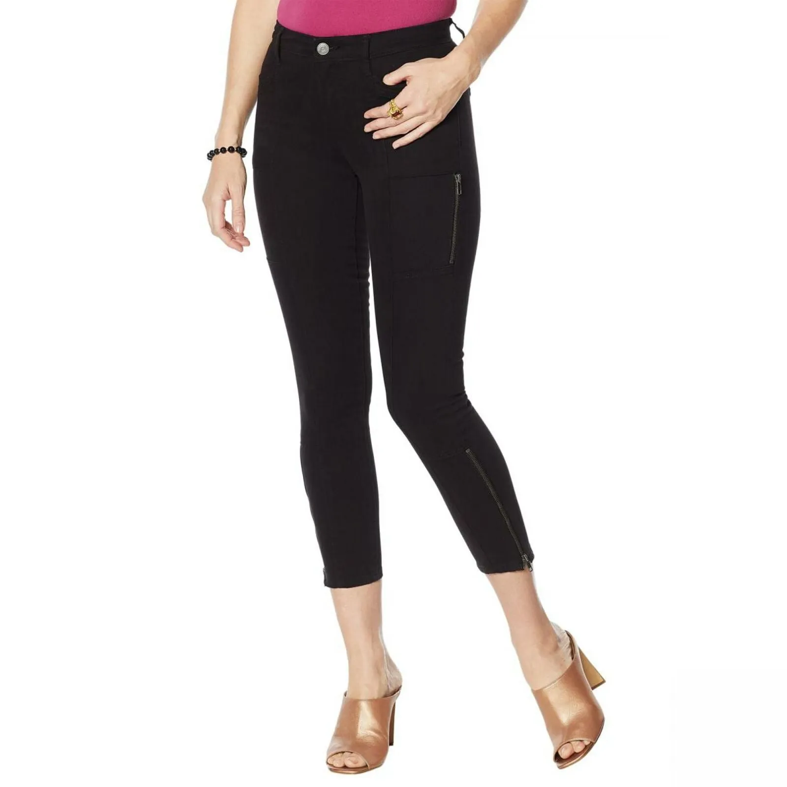 Skinnygirl Women's Todd Skinny Ankle Twill Jeans With Seams