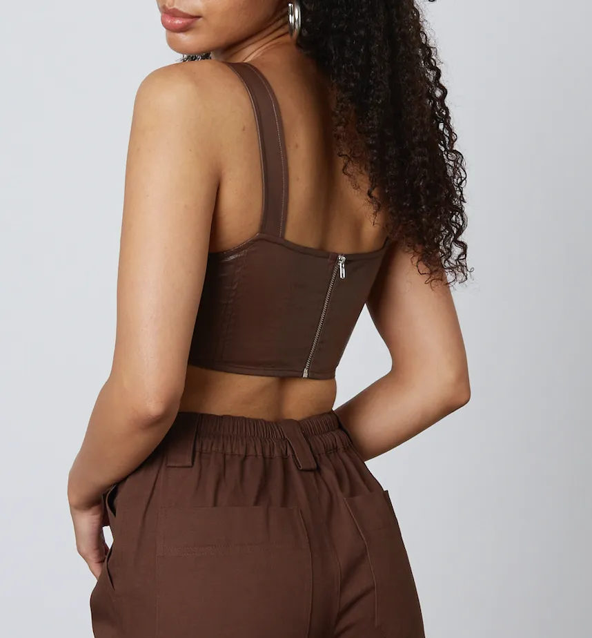 Sleeveless Corset Inspired Crop Top