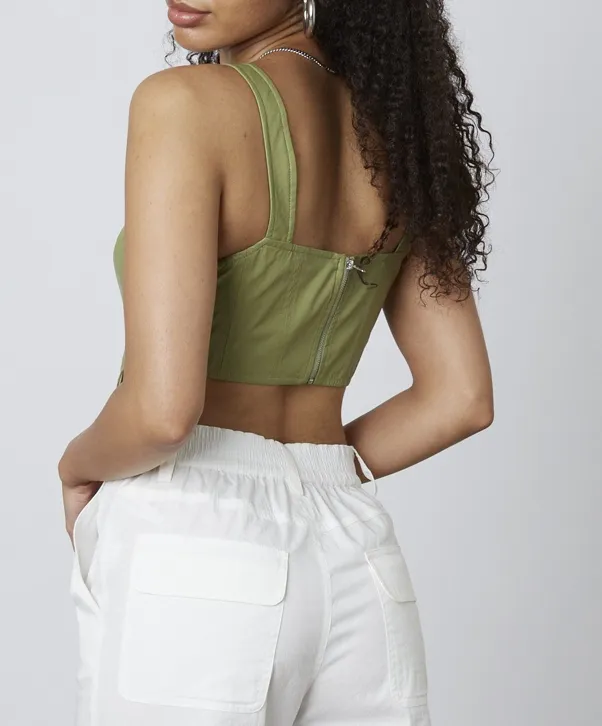 Sleeveless Corset Inspired Crop Top