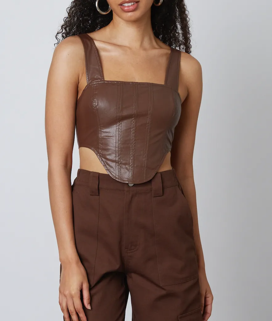 Sleeveless Corset Inspired Crop Top