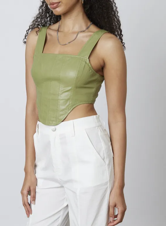Sleeveless Corset Inspired Crop Top