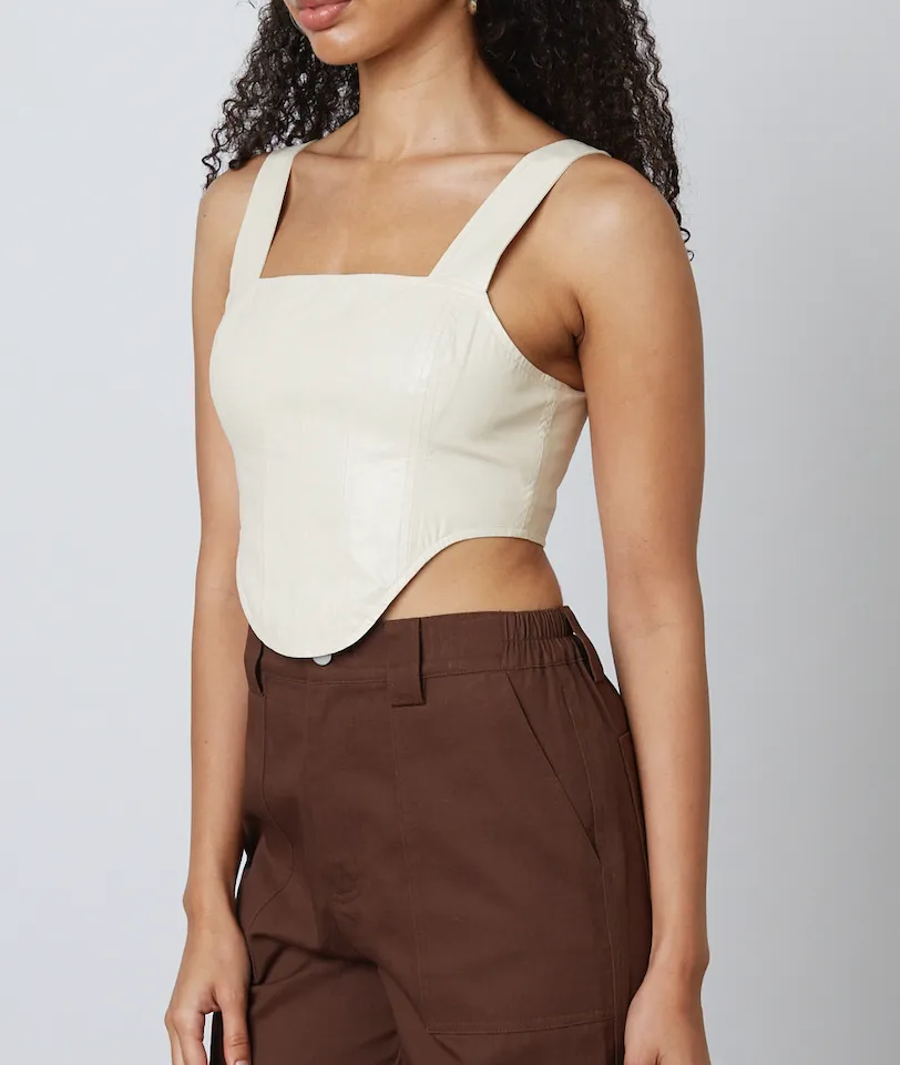 Sleeveless Corset Inspired Crop Top