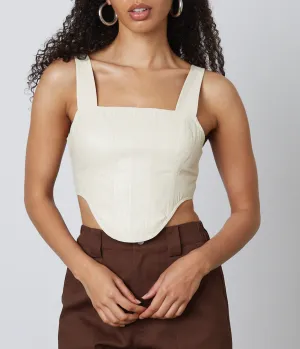 Sleeveless Corset Inspired Crop Top