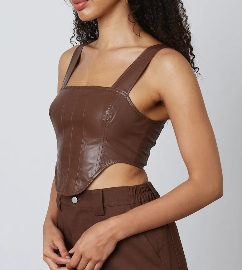 Sleeveless Corset Inspired Crop Top