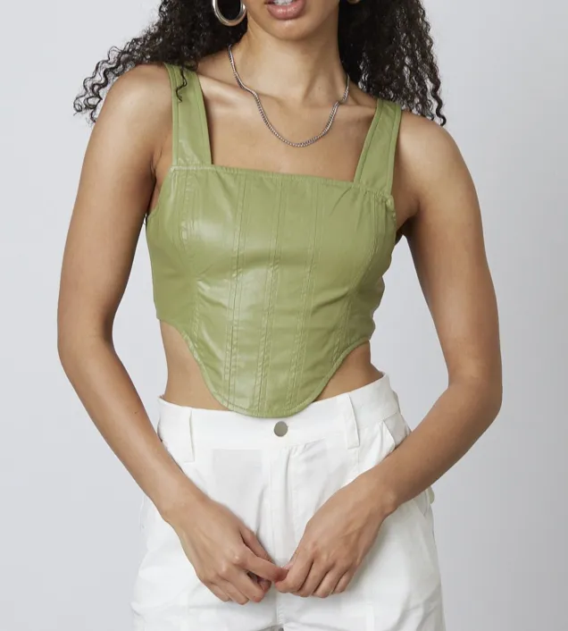 Sleeveless Corset Inspired Crop Top