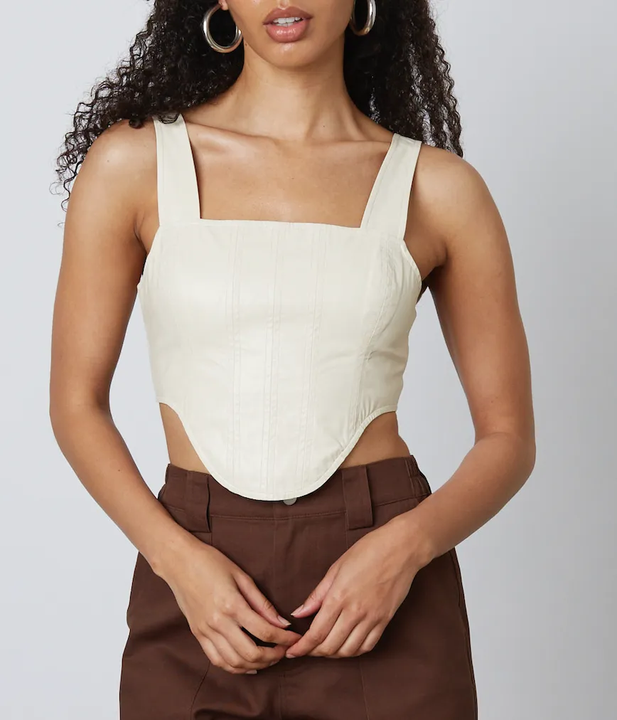 Sleeveless Corset Inspired Crop Top