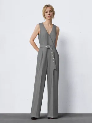 Sleeveless Wide-Leg Jumpsuits