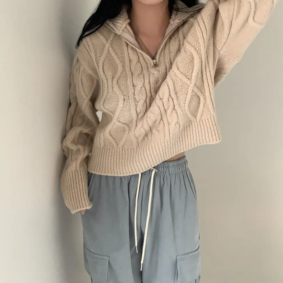 Soft cable knit sweater