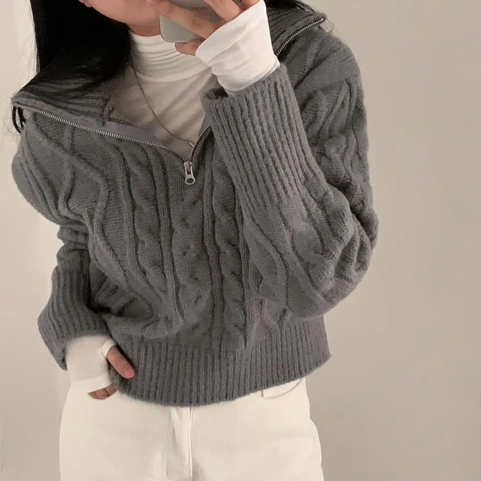 Soft cable knit sweater
