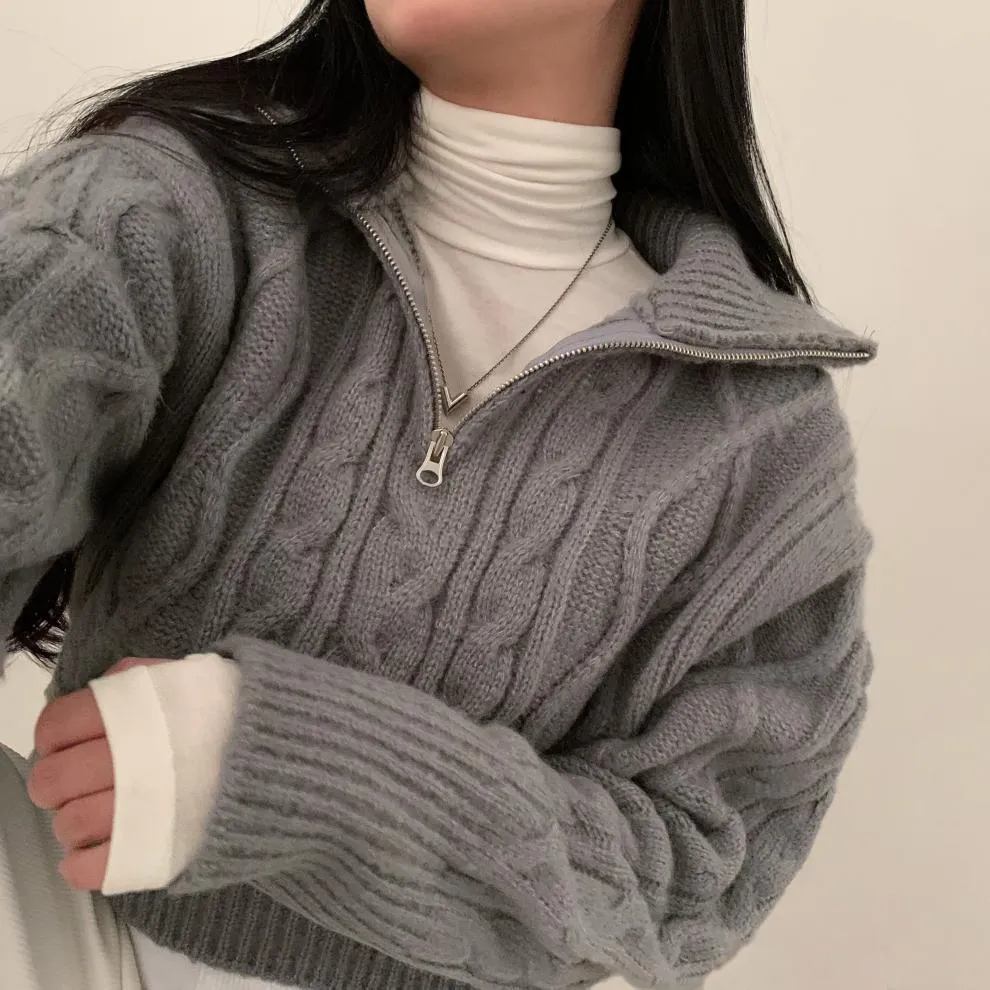 Soft cable knit sweater