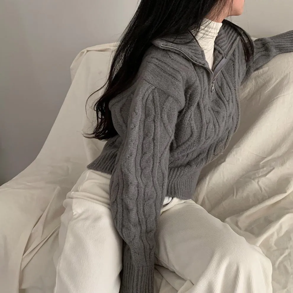 Soft cable knit sweater