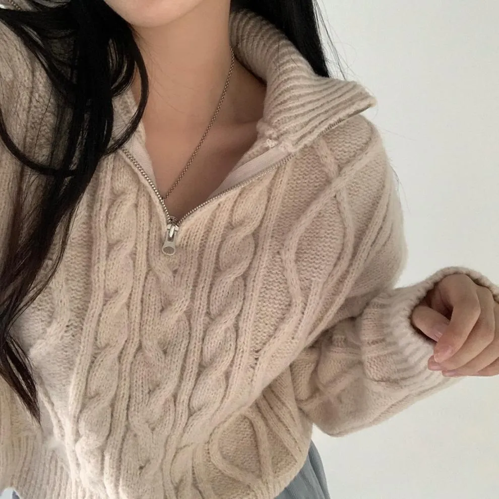 Soft cable knit sweater