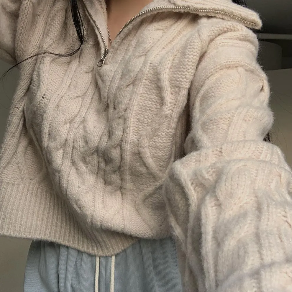 Soft cable knit sweater