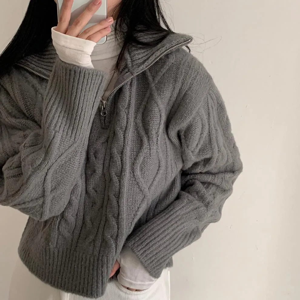 Soft cable knit sweater