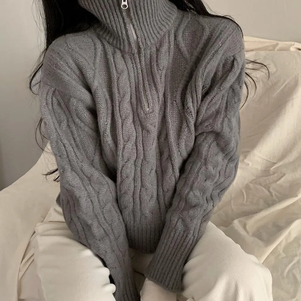 Soft cable knit sweater