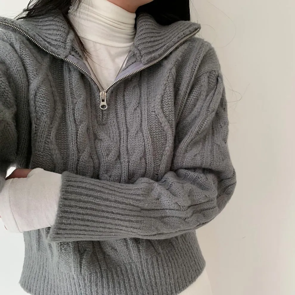 Soft cable knit sweater