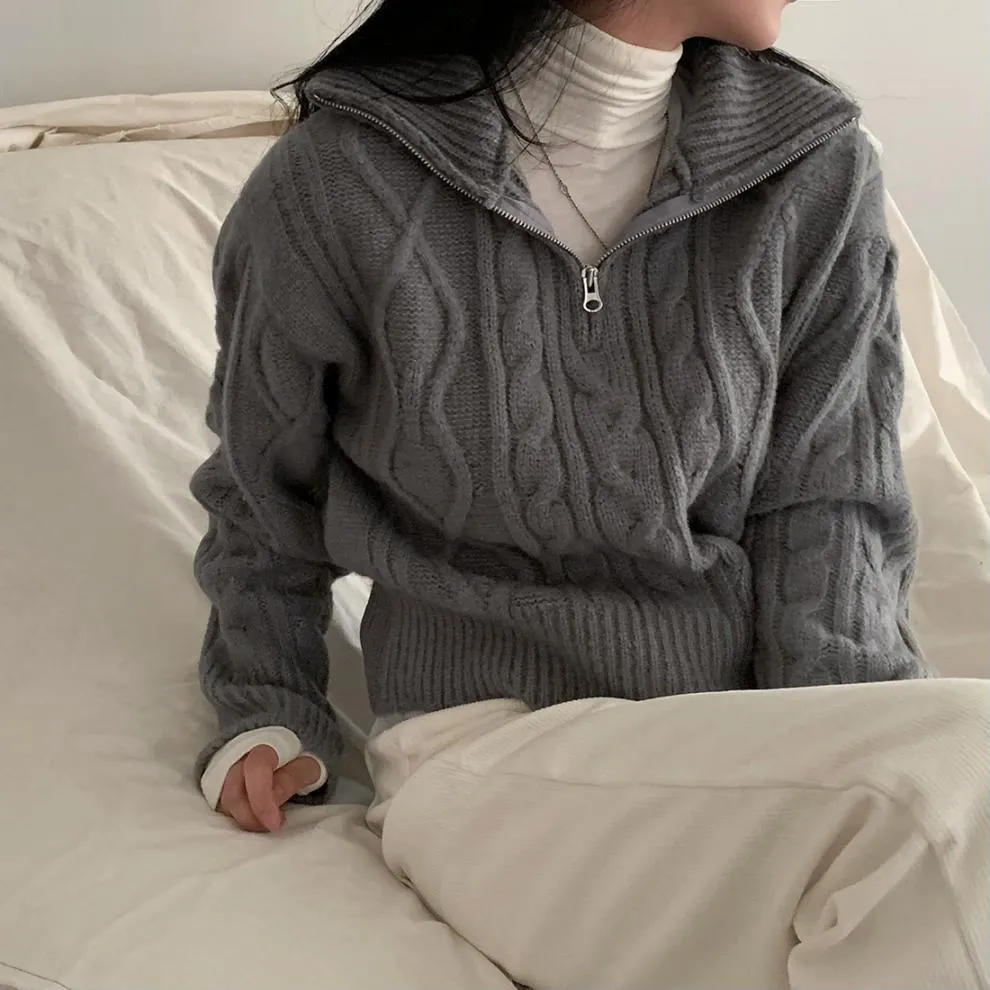 Soft cable knit sweater