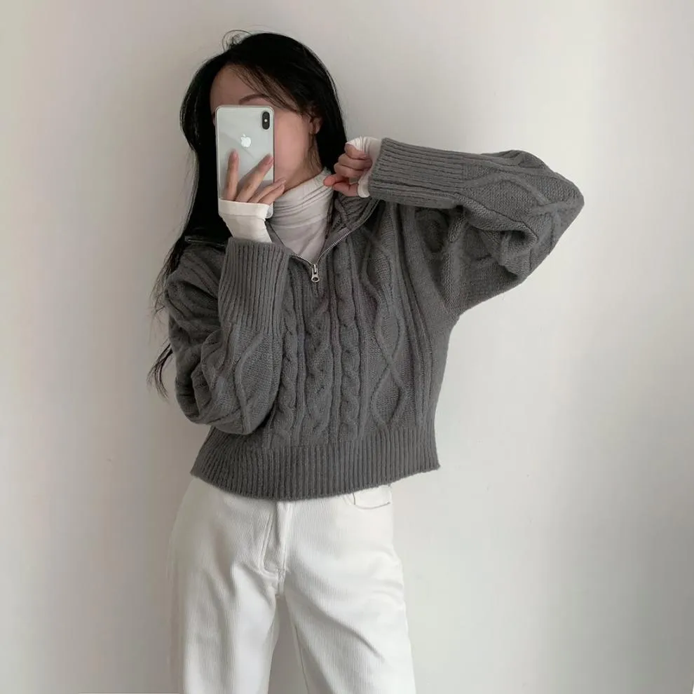 Soft cable knit sweater