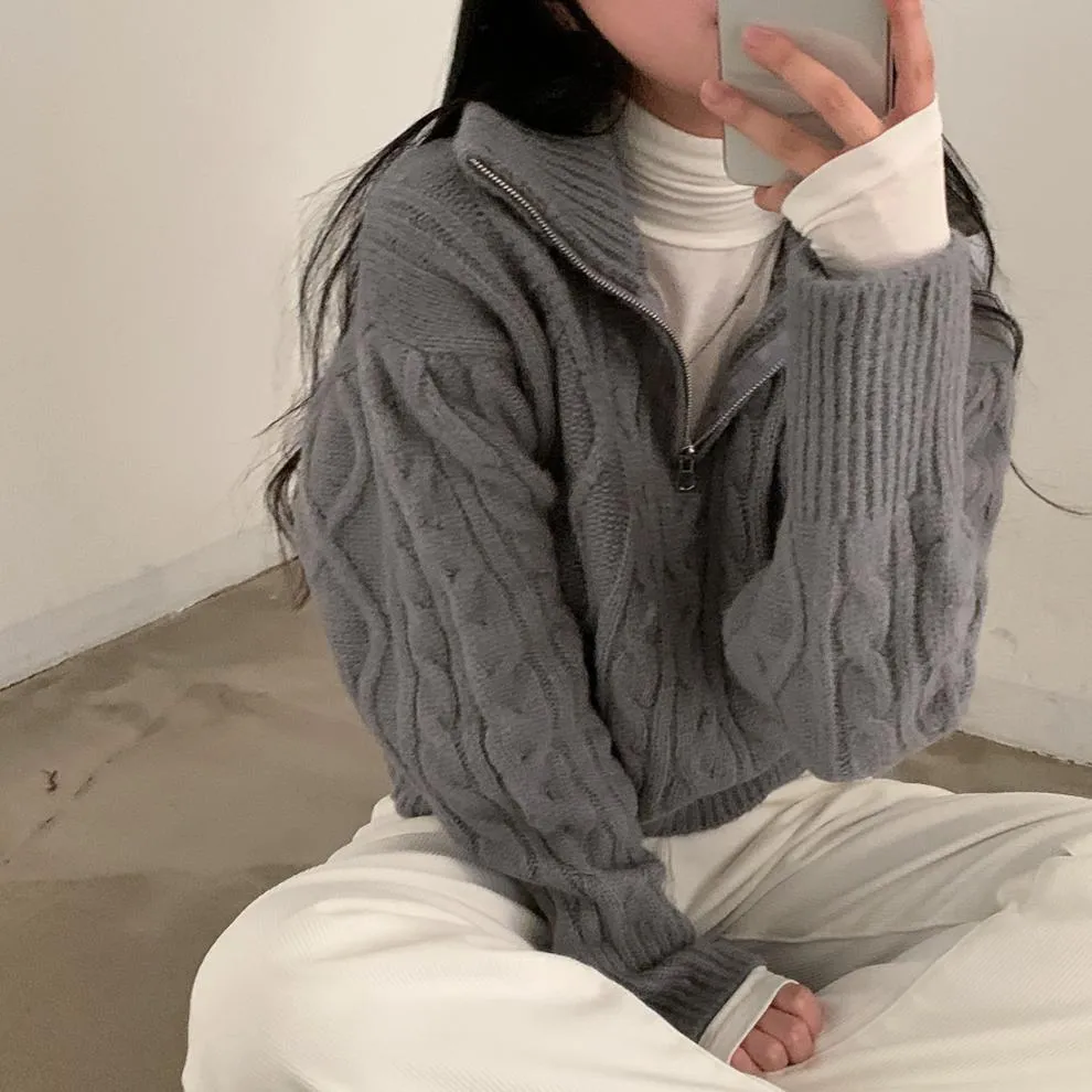 Soft cable knit sweater