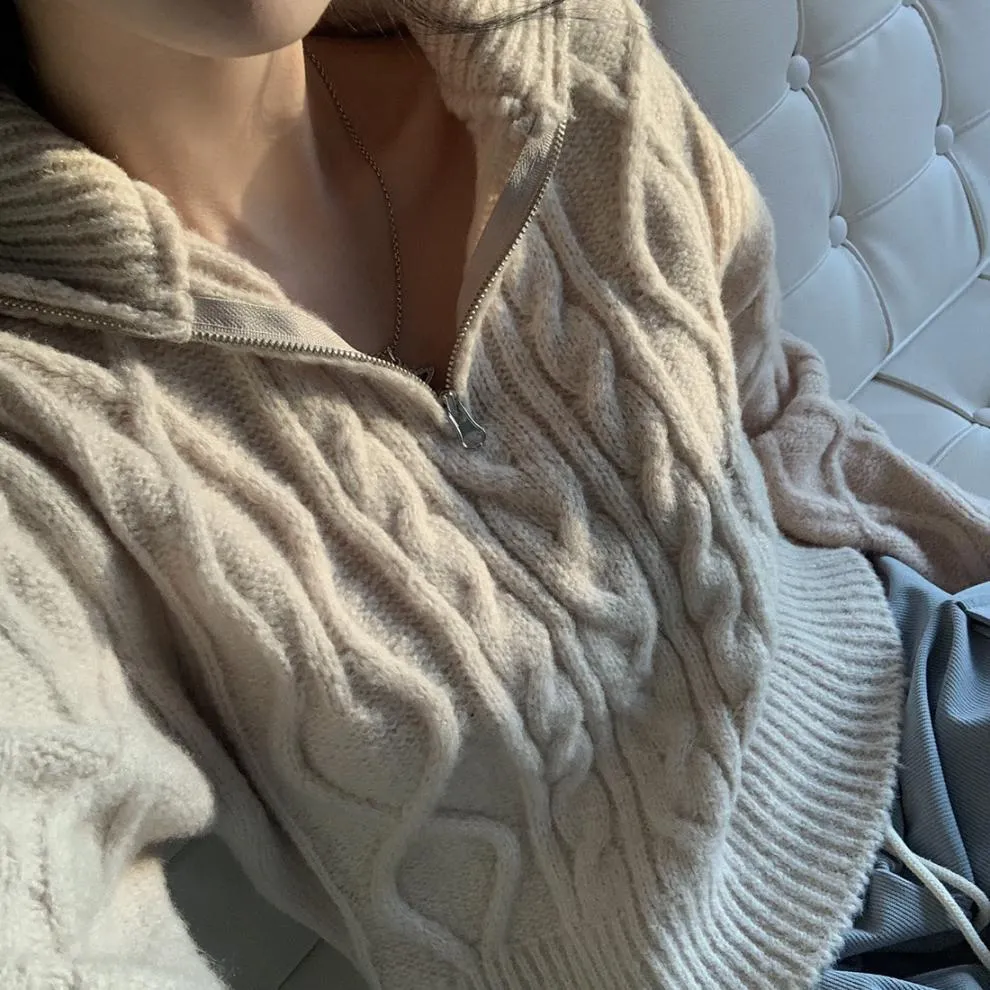 Soft cable knit sweater