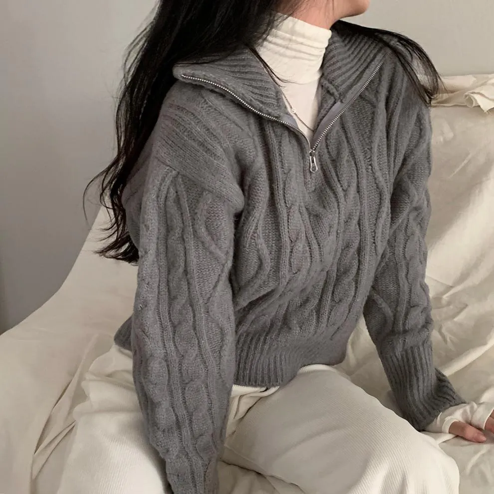 Soft cable knit sweater