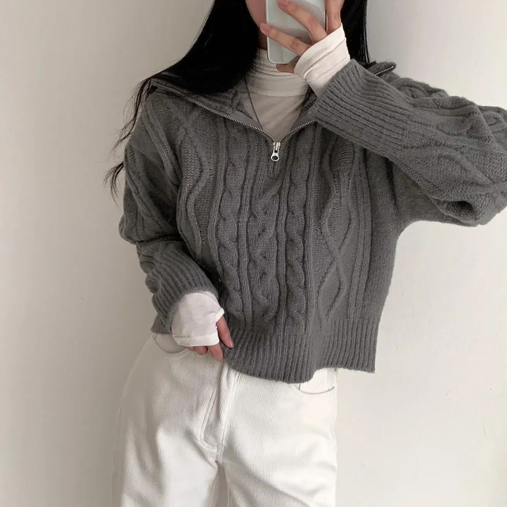 Soft cable knit sweater