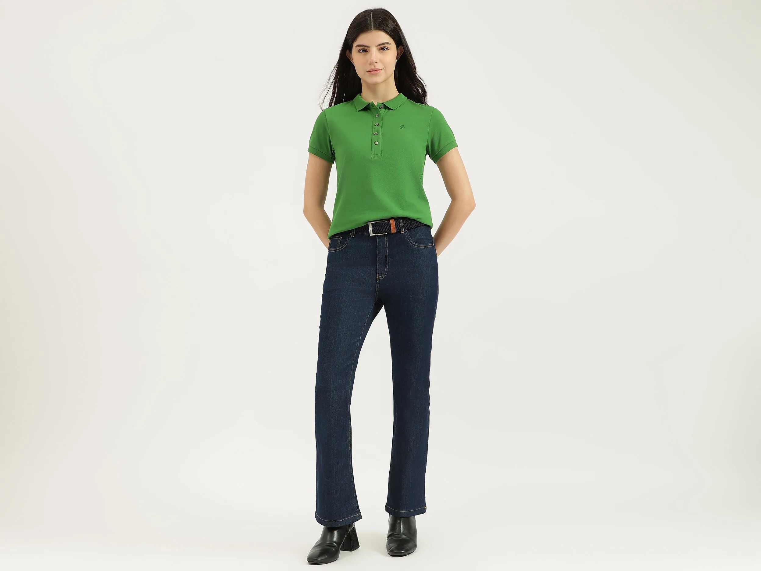 Solid Bootcut Fit Jeans
