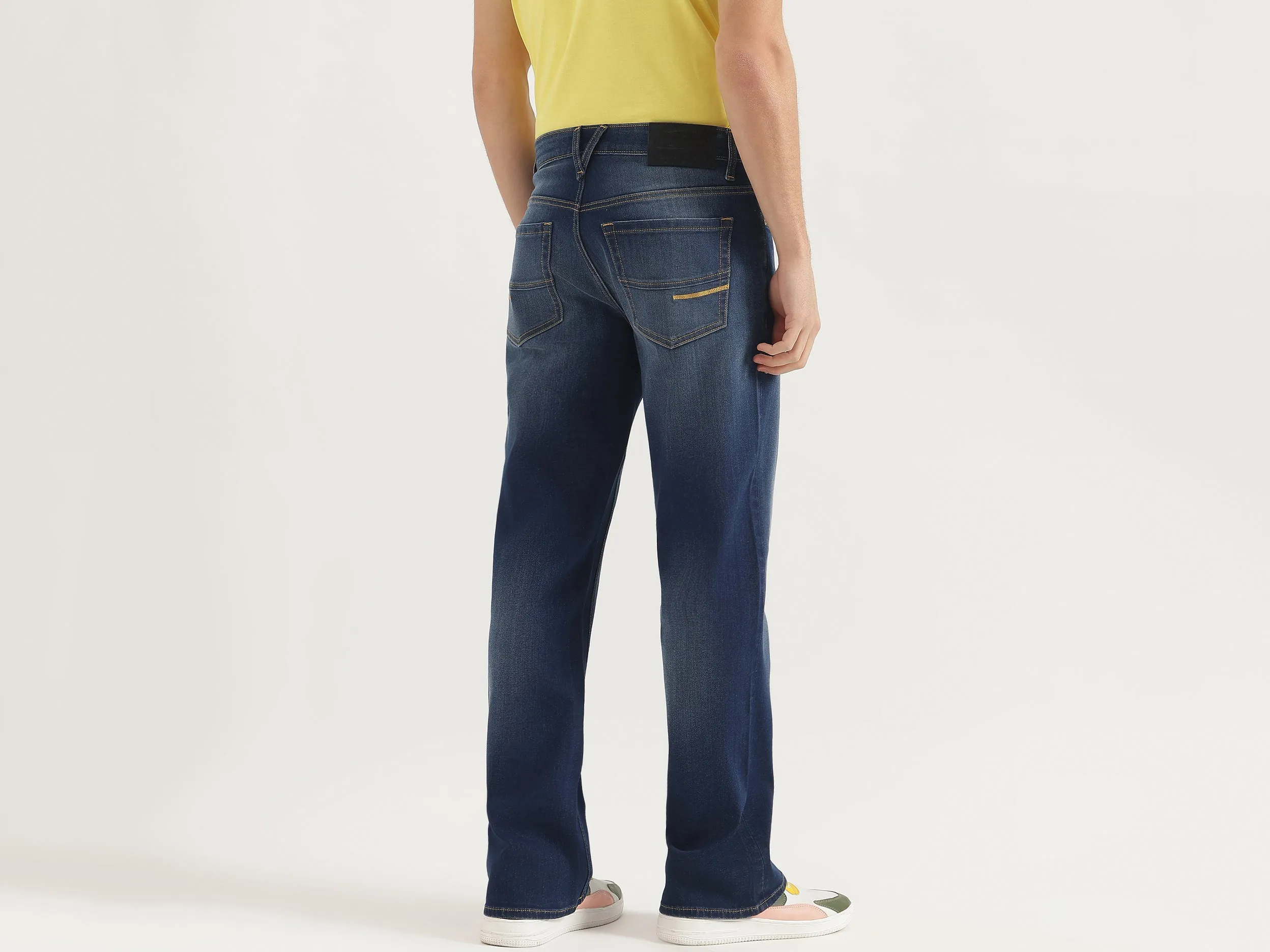 Solid Bootcut Fit Jeans