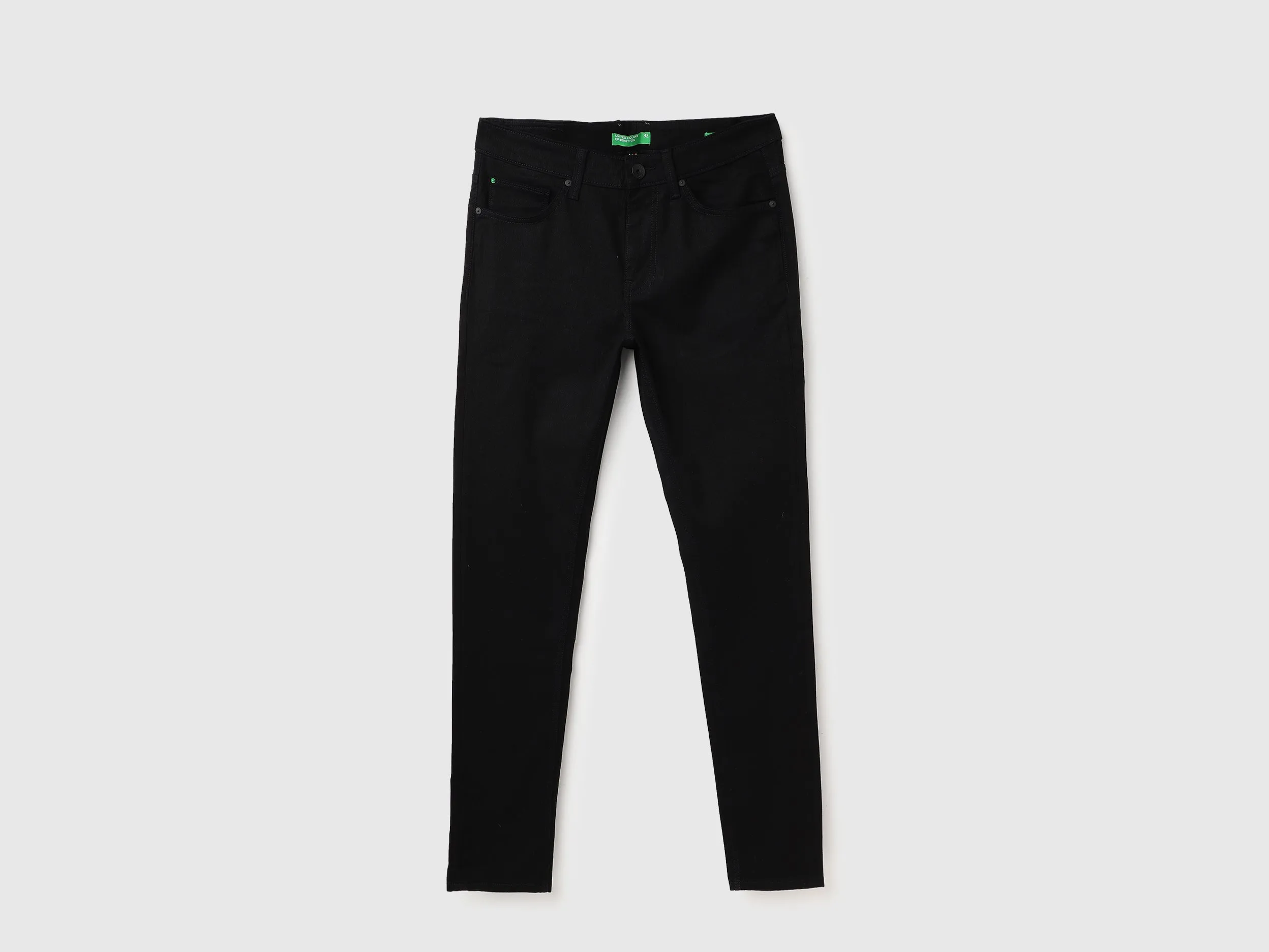 Solid Mid Rise Skinny Fit Jeans