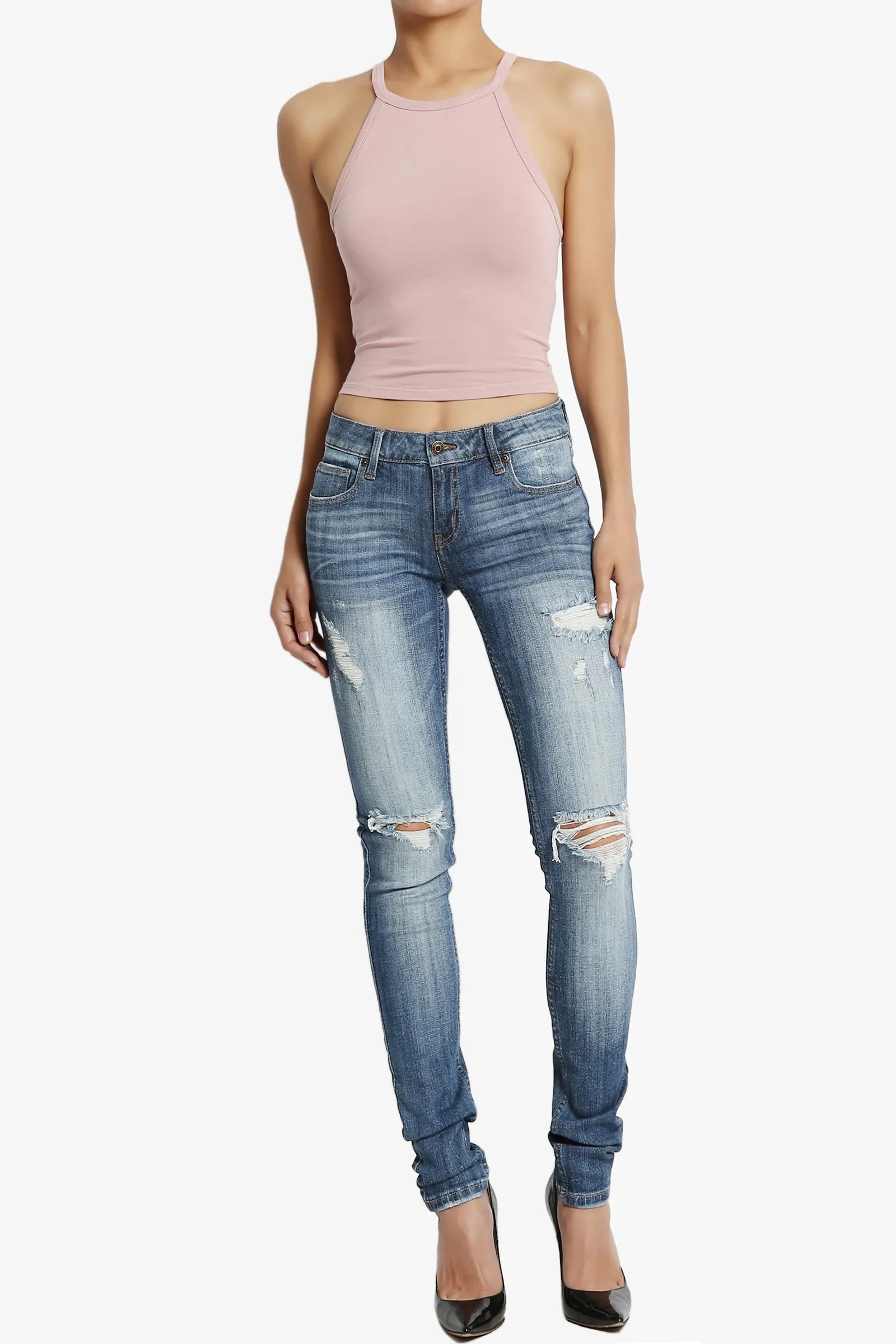 Sophie Distressed Wash Skinny Jeans