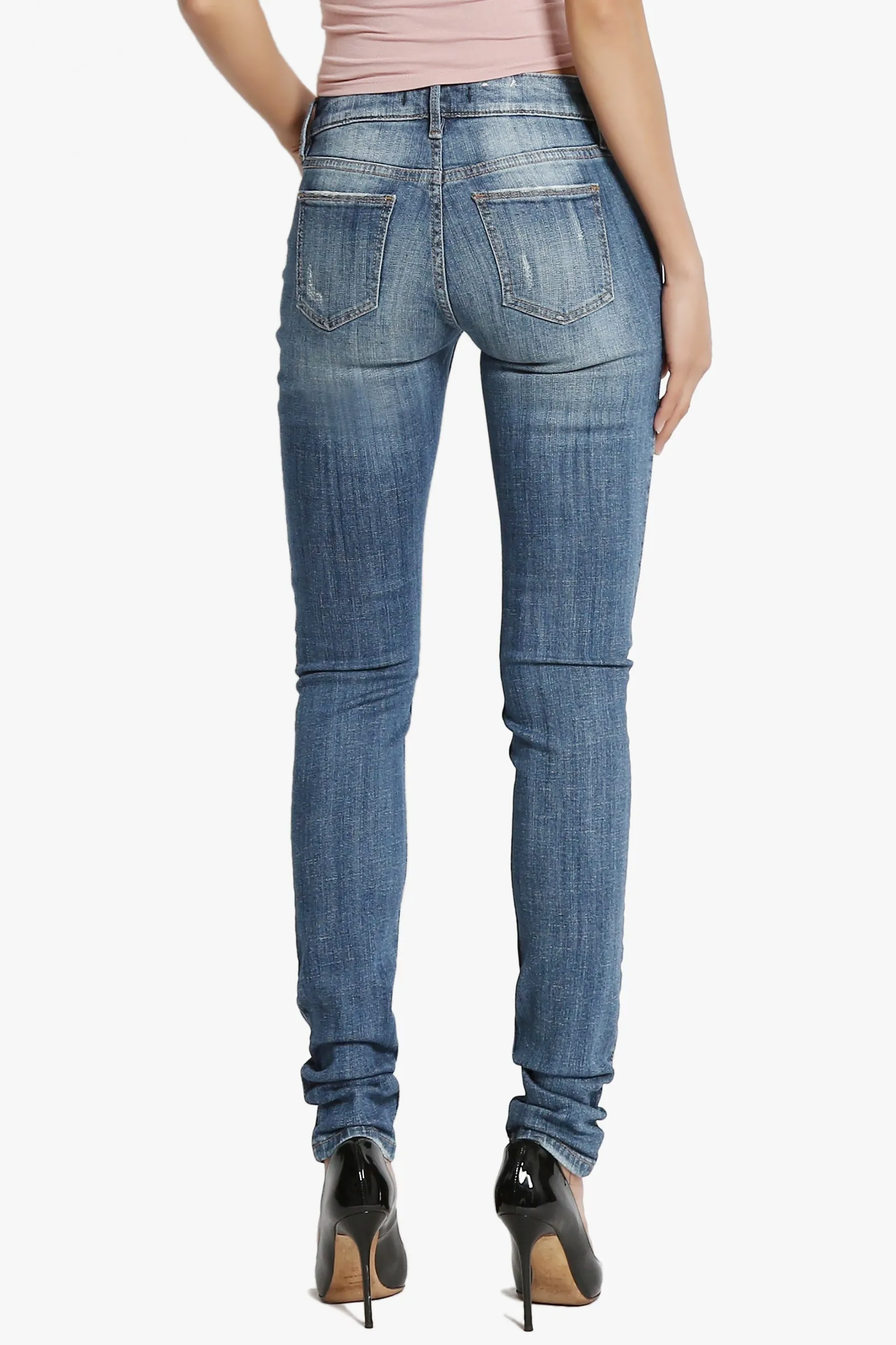 Sophie Distressed Wash Skinny Jeans