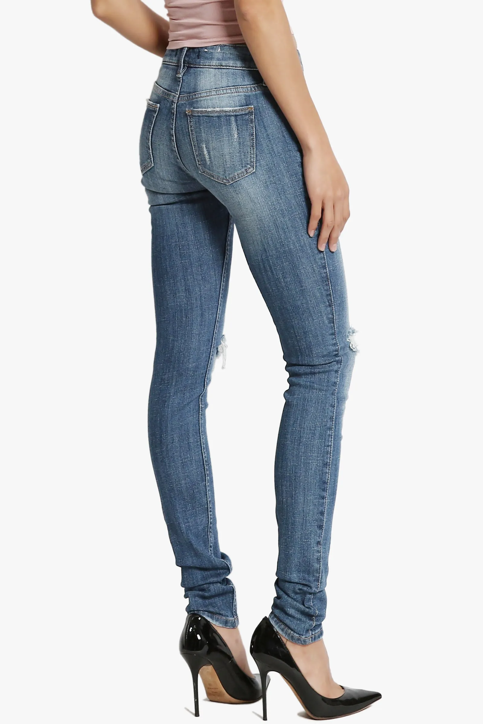 Sophie Distressed Wash Skinny Jeans