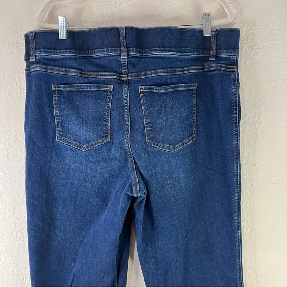Spanx High Waisted Flare Jeans in Midnight Shade Blue