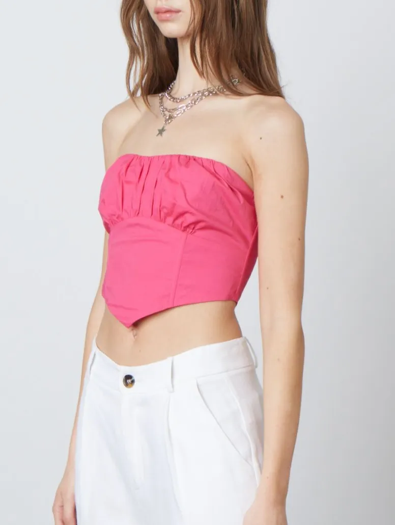 Strapless Corset Crop Top