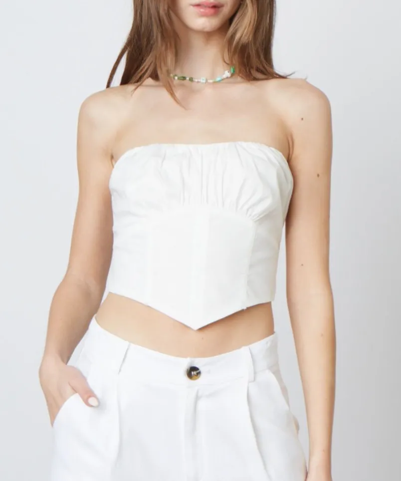 Strapless Corset Crop Top