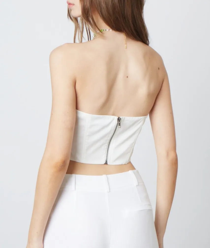 Strapless Corset Crop Top
