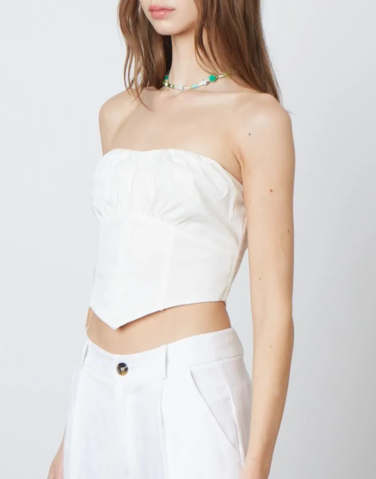 Strapless Corset Crop Top