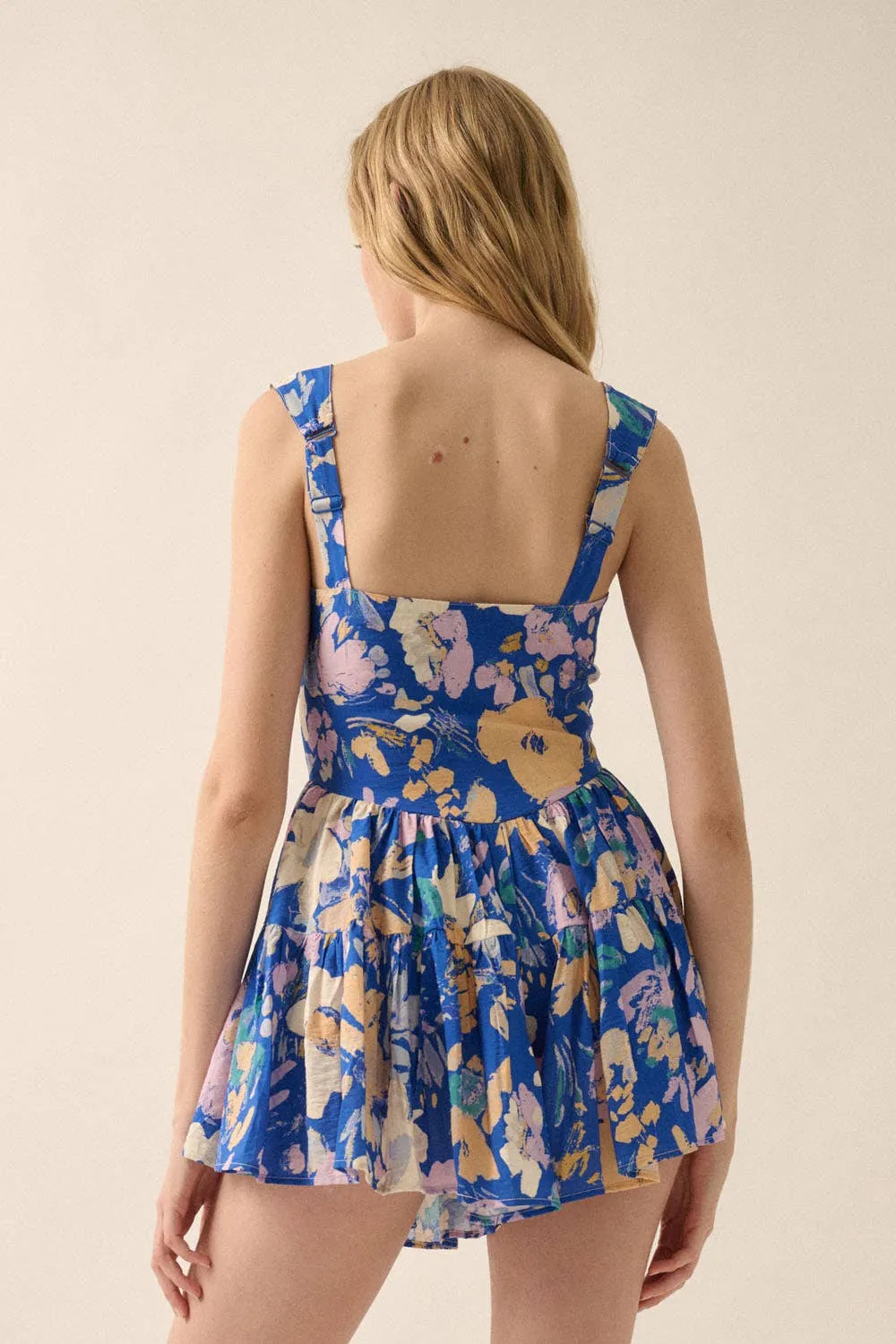 Summer Fest Floral Mini Romper Dress