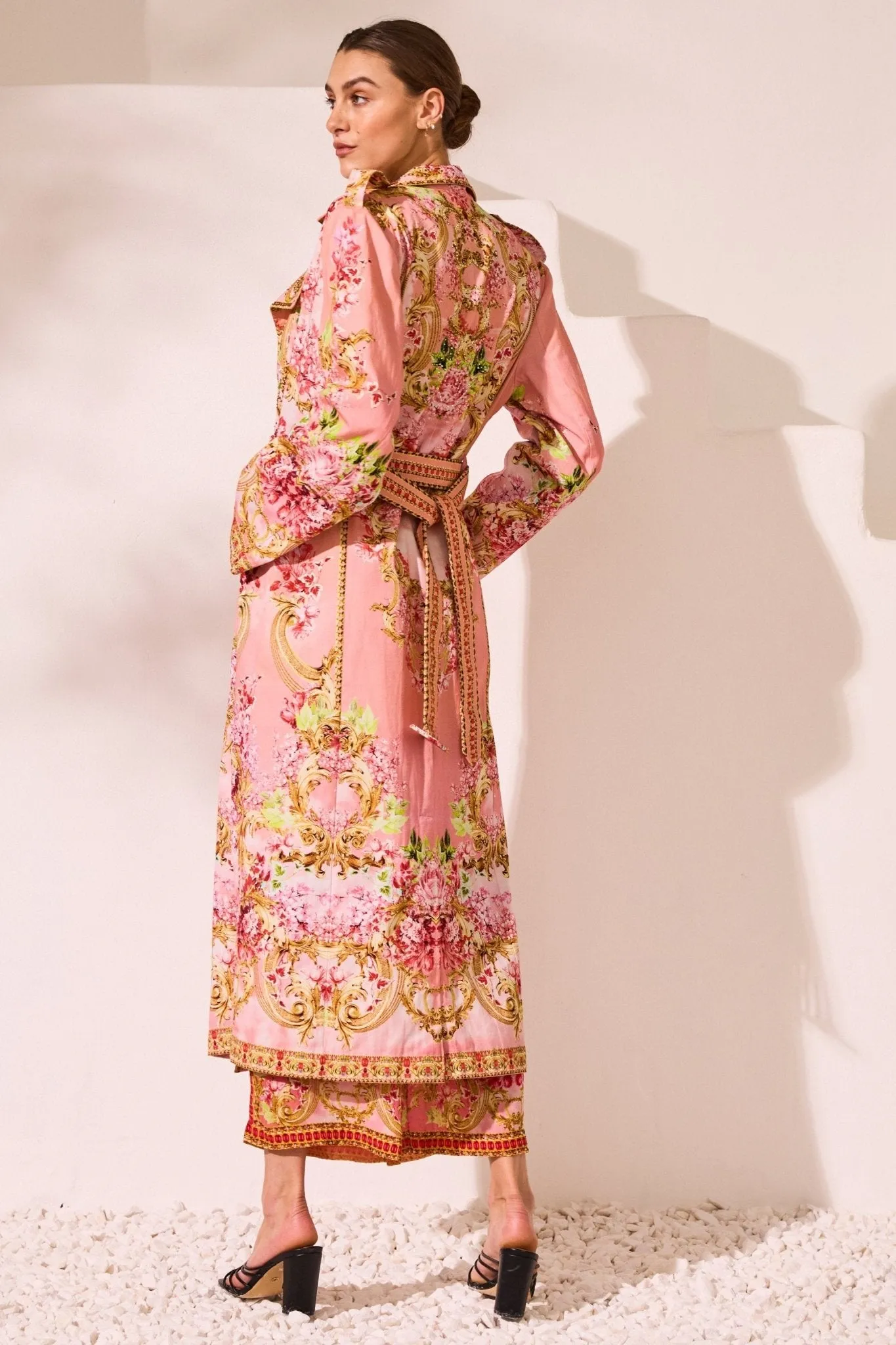 Summer in Pink Trench Coat