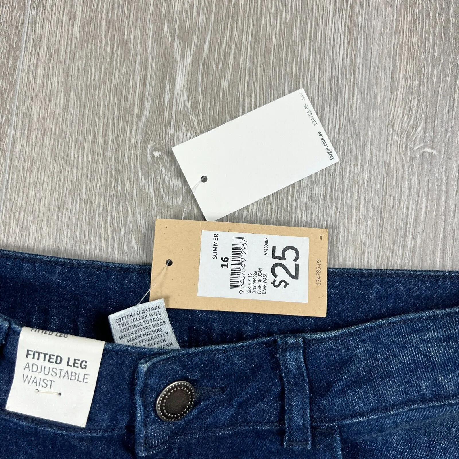 Target Girls Dark Wash Slim Fit Jeans Size 16 years (New)