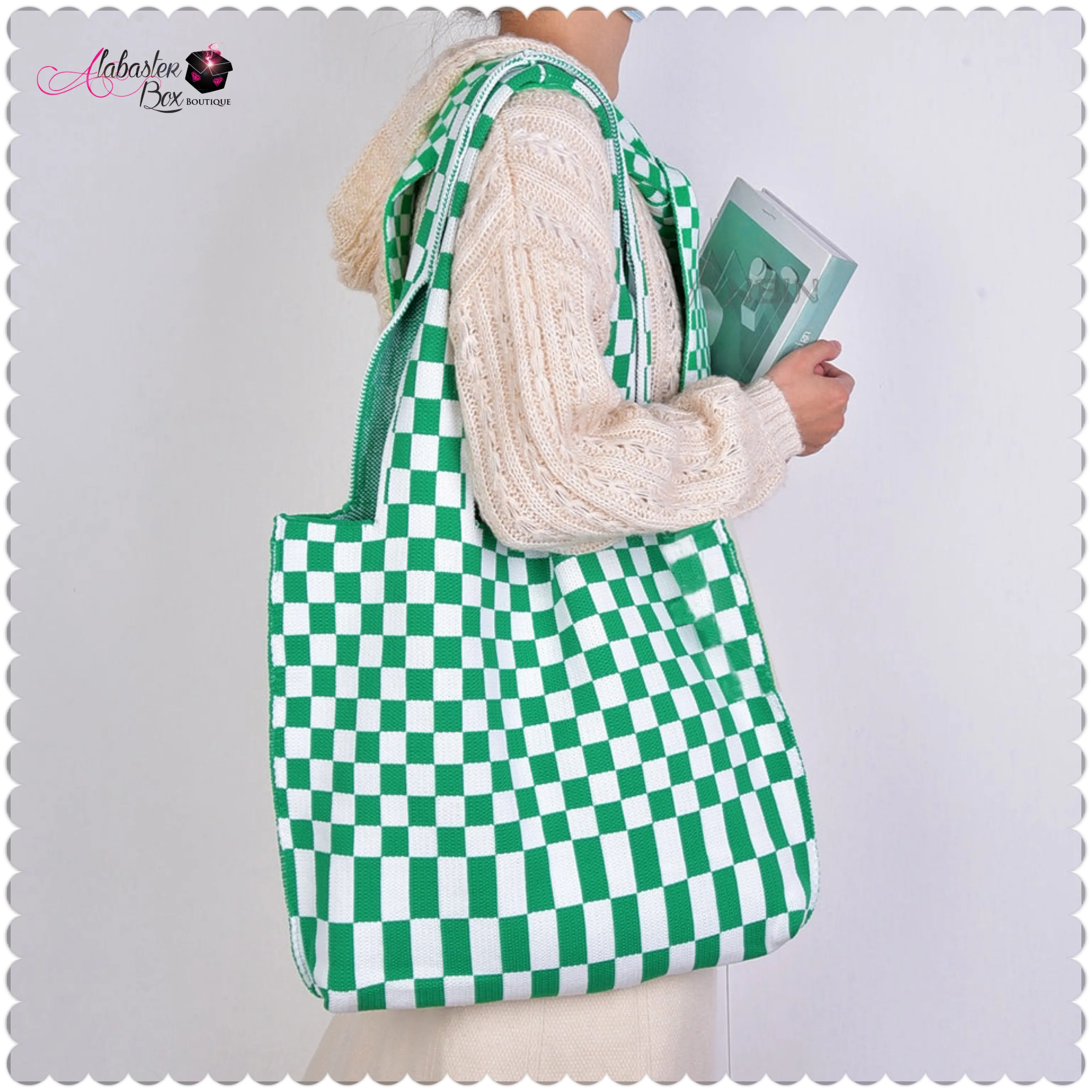 The “ChecAKAboard” 💕💚 Tote Bag