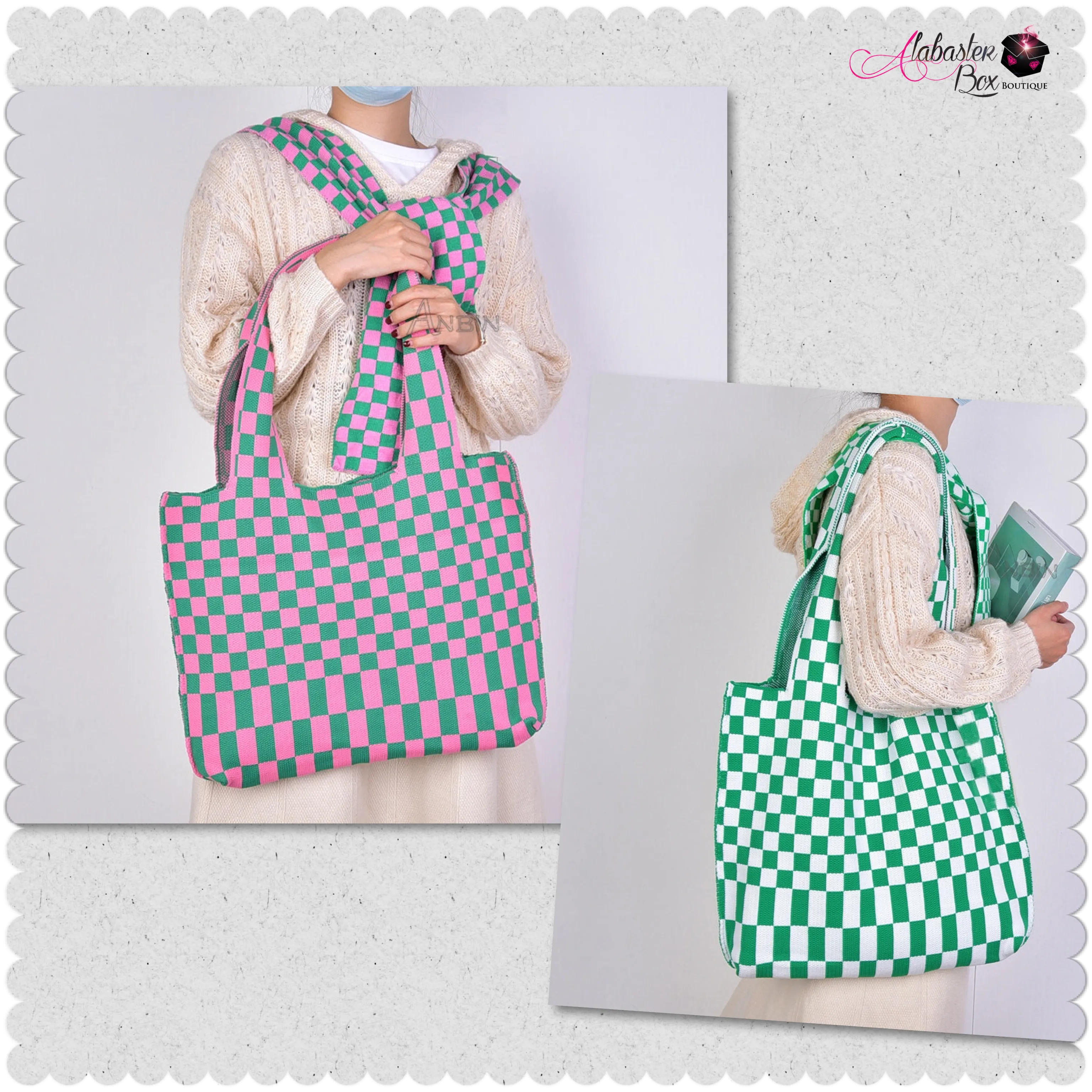 The “ChecAKAboard” 💕💚 Tote Bag