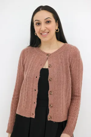 Tiffany Wave Knit Button Cardigan
