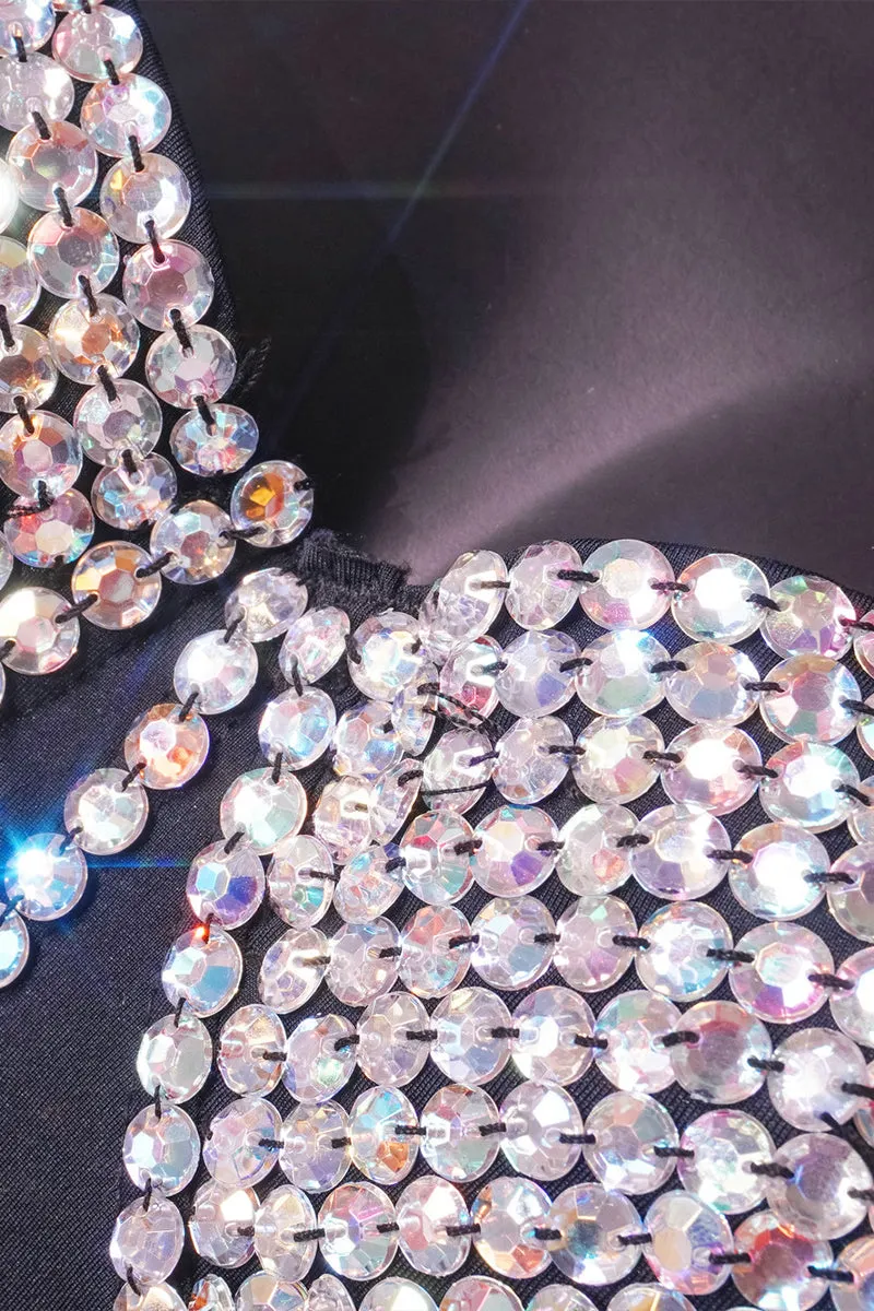 TQ3555 Rhinestones Bustier Top