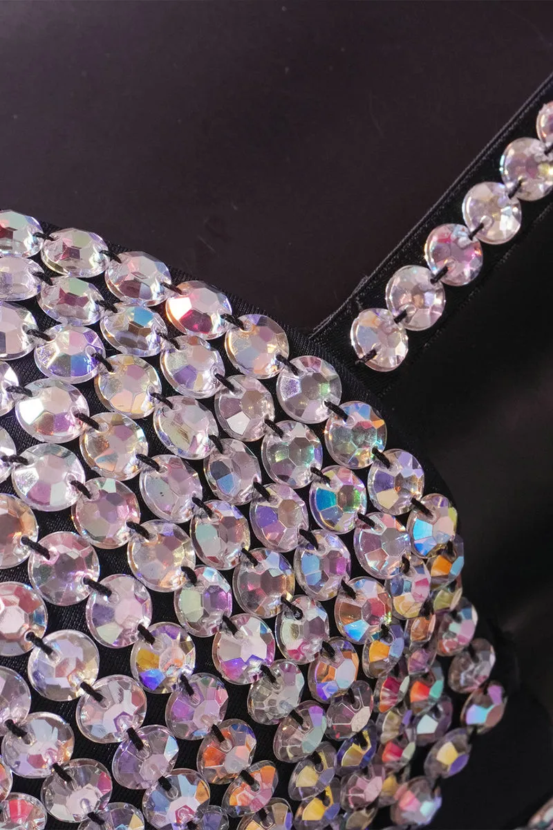 TQ3555 Rhinestones Bustier Top