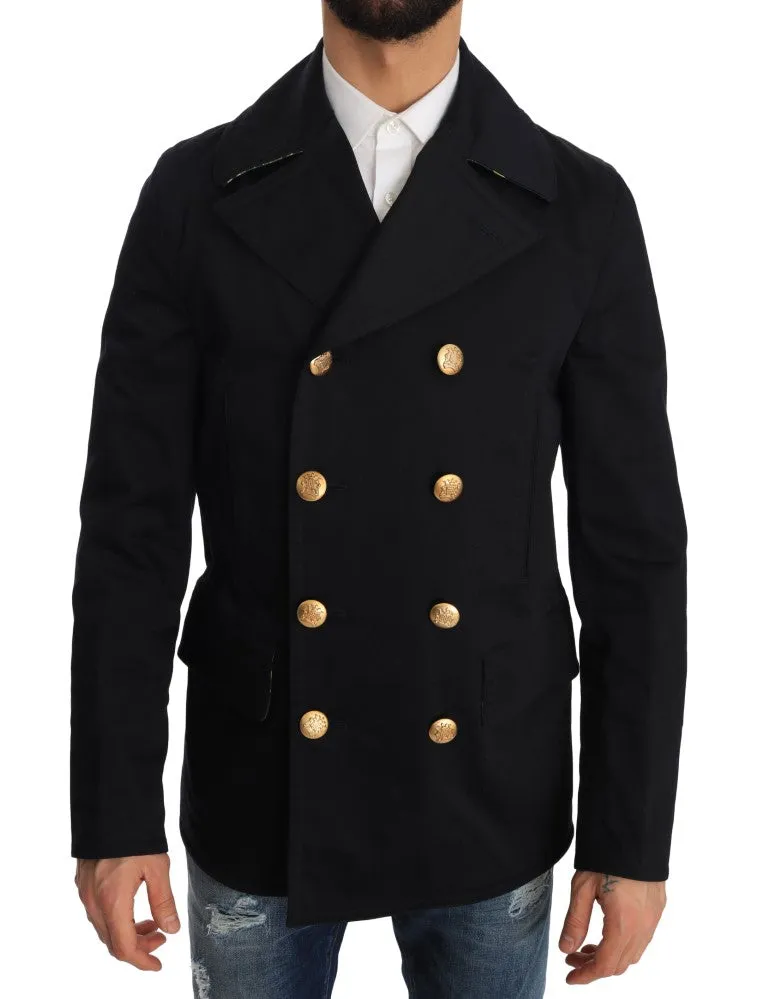 Trench Blue Cotton Stretch Jacket