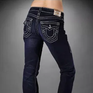 True Religion Disco Becky Big T Jeans Sz 26 Womens Rhinestone Bootcut inseam 30