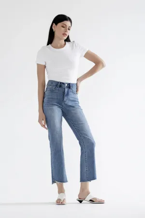 Tummy Control Bootcut Flare Crop Jean