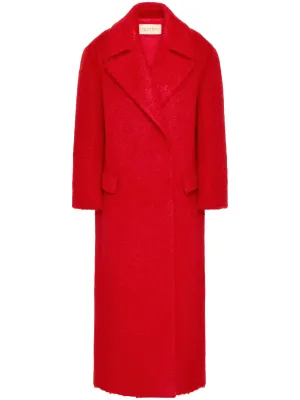 Uncoated Cost-efficient coat double-breasted bouclé Protected