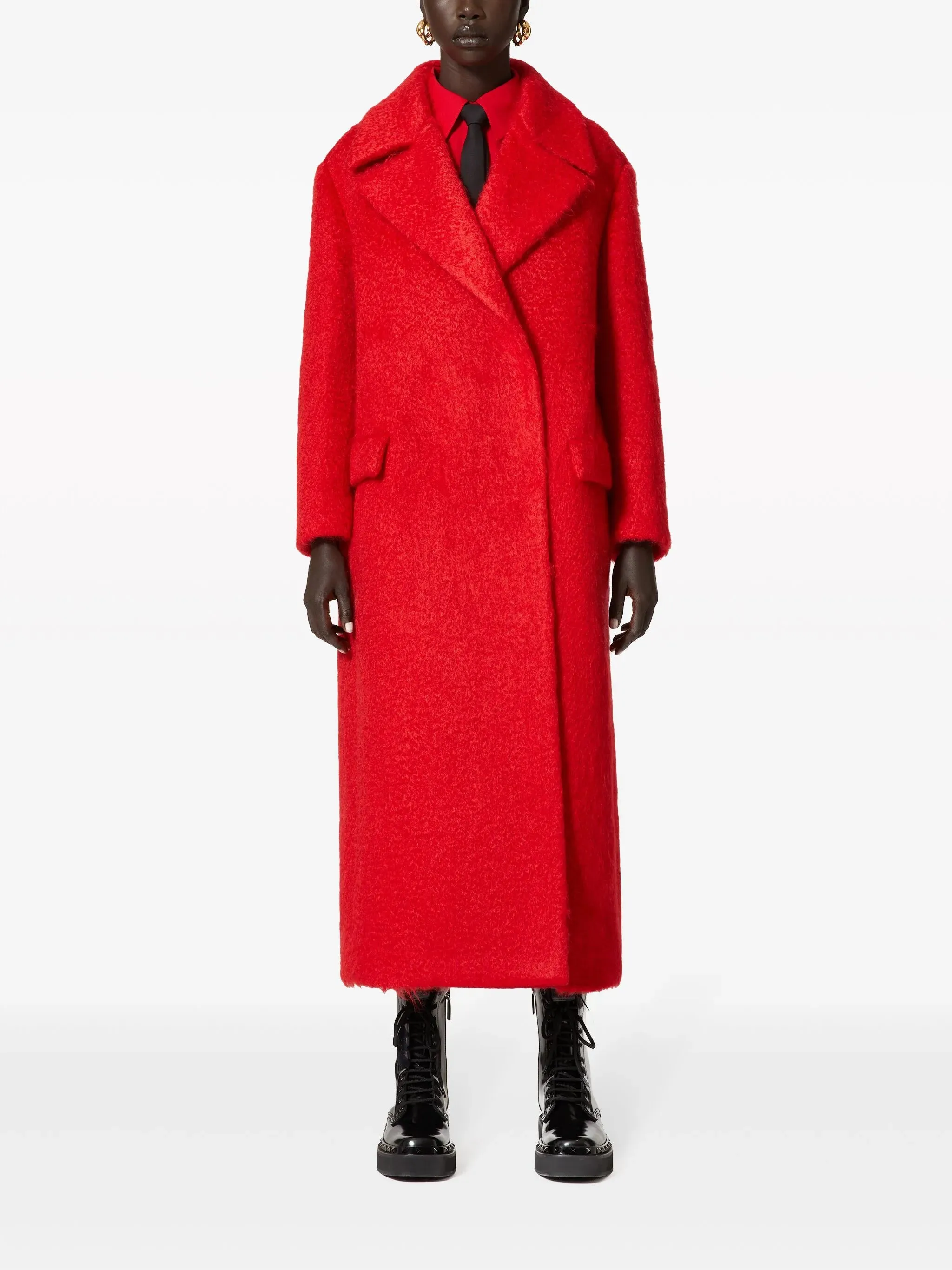 Uncoated Cost-efficient coat double-breasted bouclé Protected